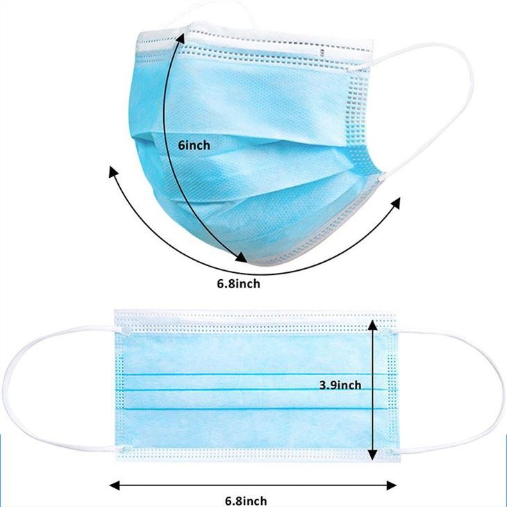 3 layer disposable face mask