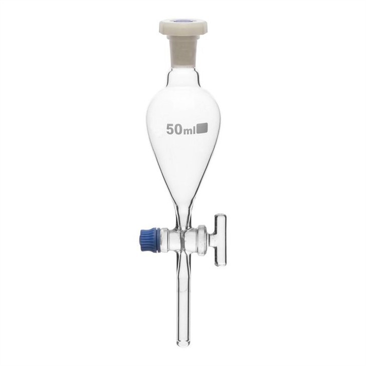 Borosilicate Glass Separatory Funnel 250ml 500ml 1000ml Squib Pear Shape