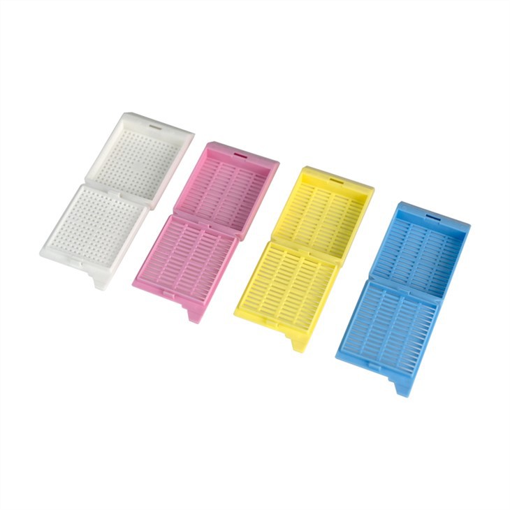 Laboratory Disposable Plastic Tissue Round Holes Embedding Cassette