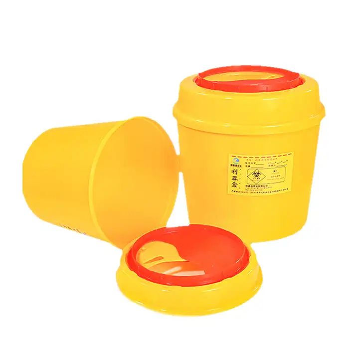 Plastic Medical Reusable Waste 5l 10l Round Shape Sharp Container