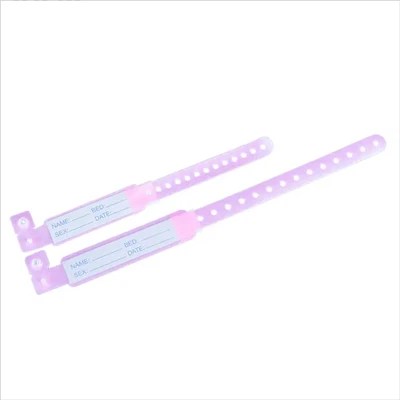 Disposable Medical PVC Plastic Identification Bracelet Wristbands For Hospital Patient