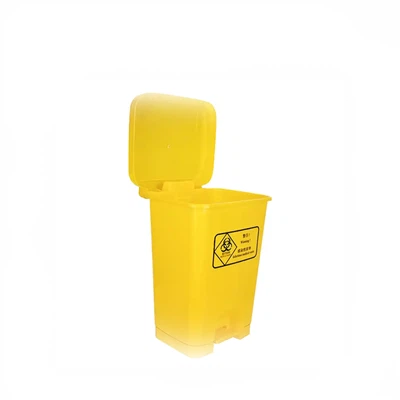 Medical Waste Pedal Trash Plastic Trash Can With Pedal 15L 30L 50L Foot Pedal Trash Can